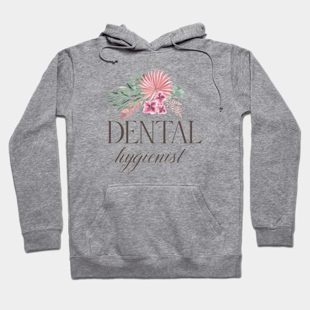 Dental Hygienist - bohemian floral bouquet Design Hoodie by best-vibes-only